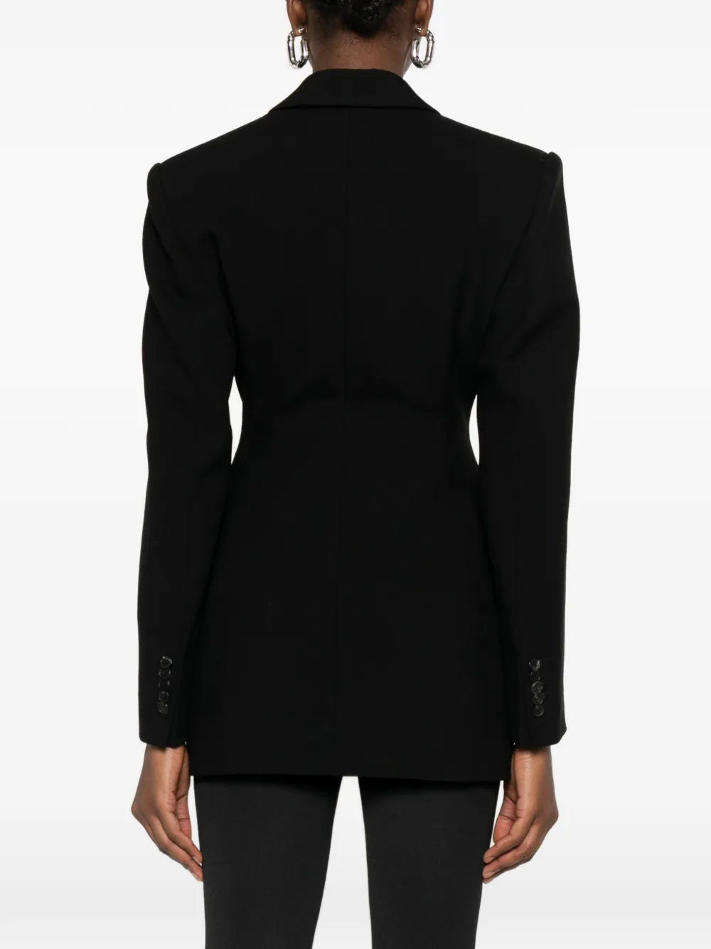 WARDROBE.NYC Blazer met dubbele rij knopen Zwart