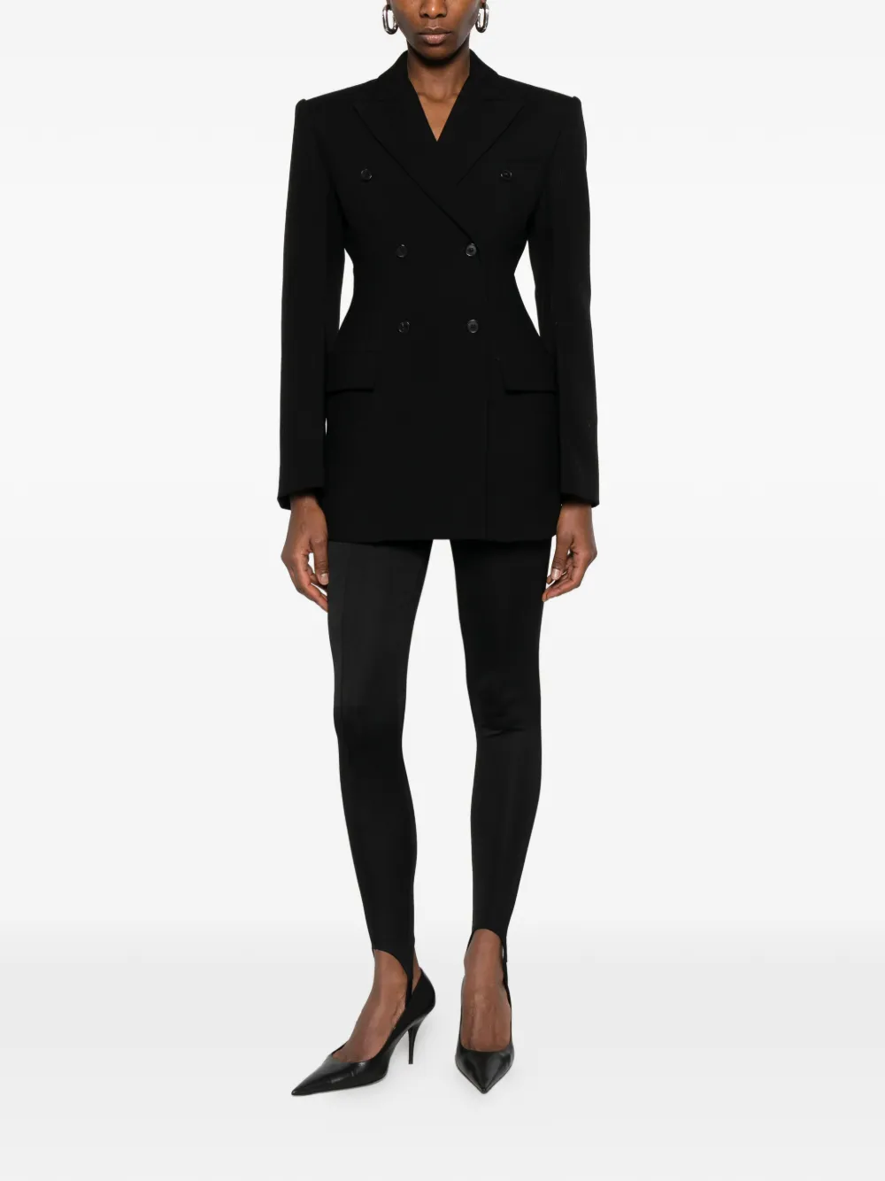 WARDROBE.NYC Blazer met dubbele rij knopen Zwart