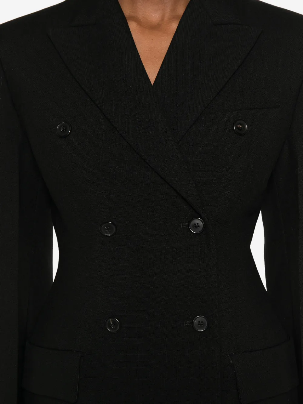 WARDROBE.NYC Blazer met dubbele rij knopen Zwart