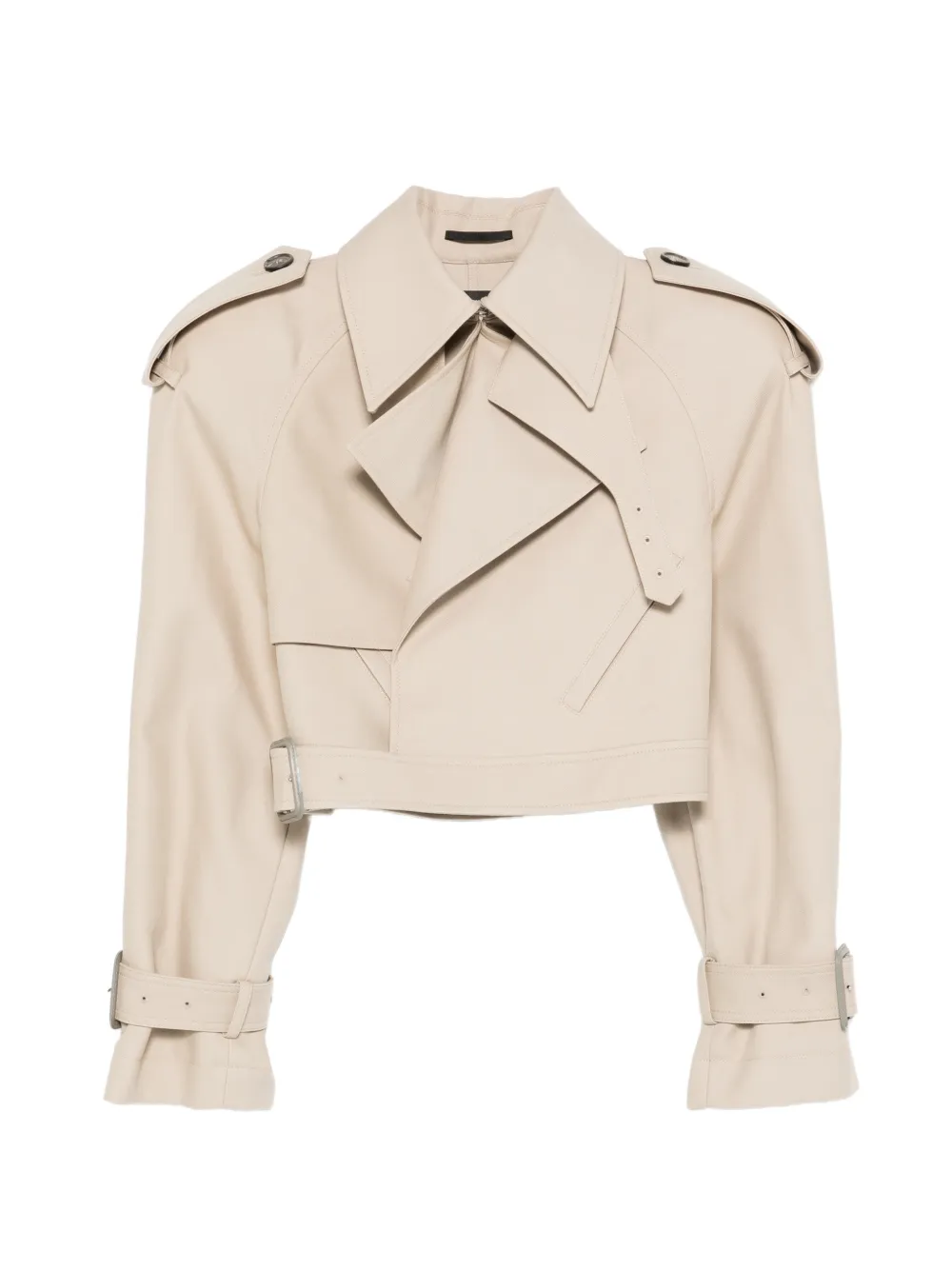WARDROBE.NYC Drill Perfecto buckle fastening trench jacket - Toni neutri
