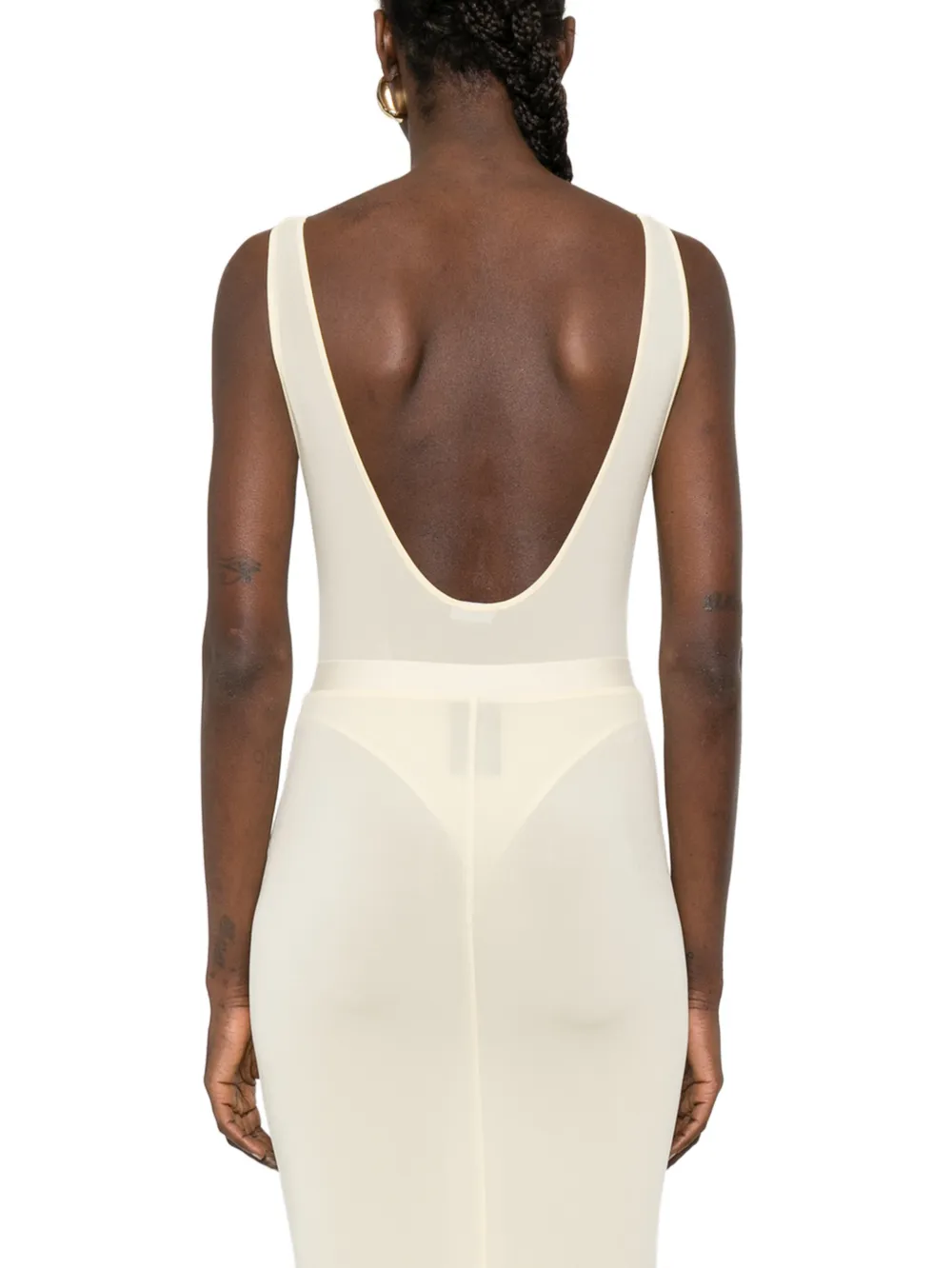 WARDROBE.NYC Doorzichtige body Beige