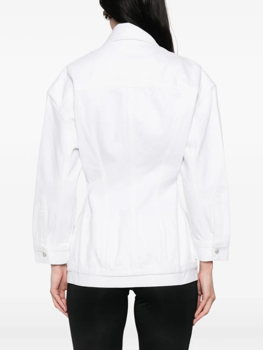 WARDROBE.NYC Denim jack met contour Wit