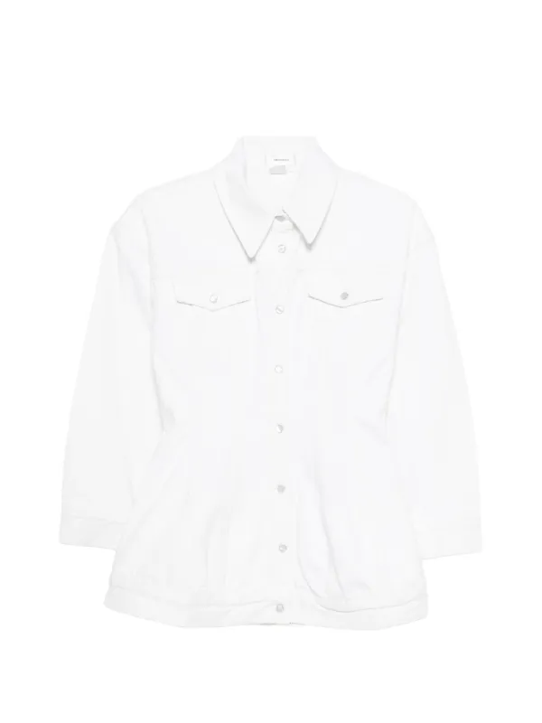 WARDROBE.NYC Denim Contour Jacket in White