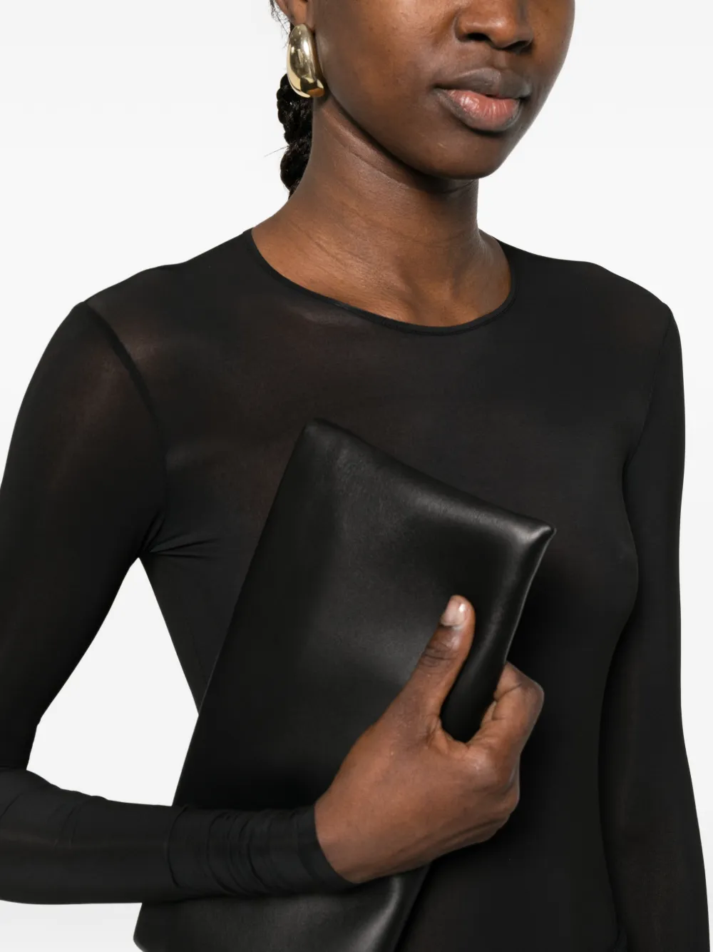 WARDROBE.NYC Doorzichtige body Zwart