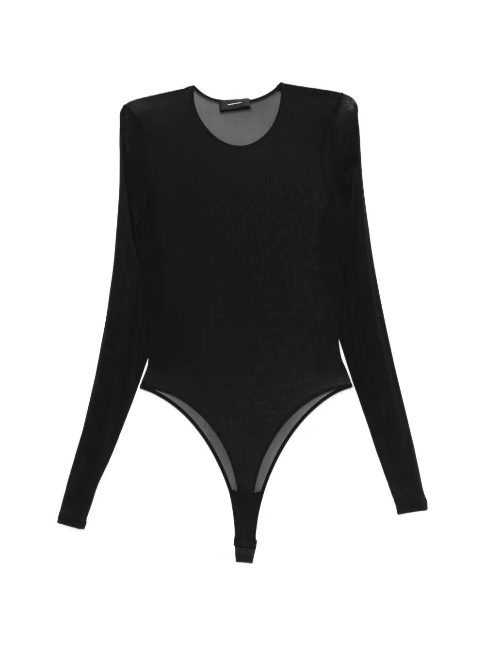 WARDROBE.NYC sheer long-sleeve bodysuit - Nero