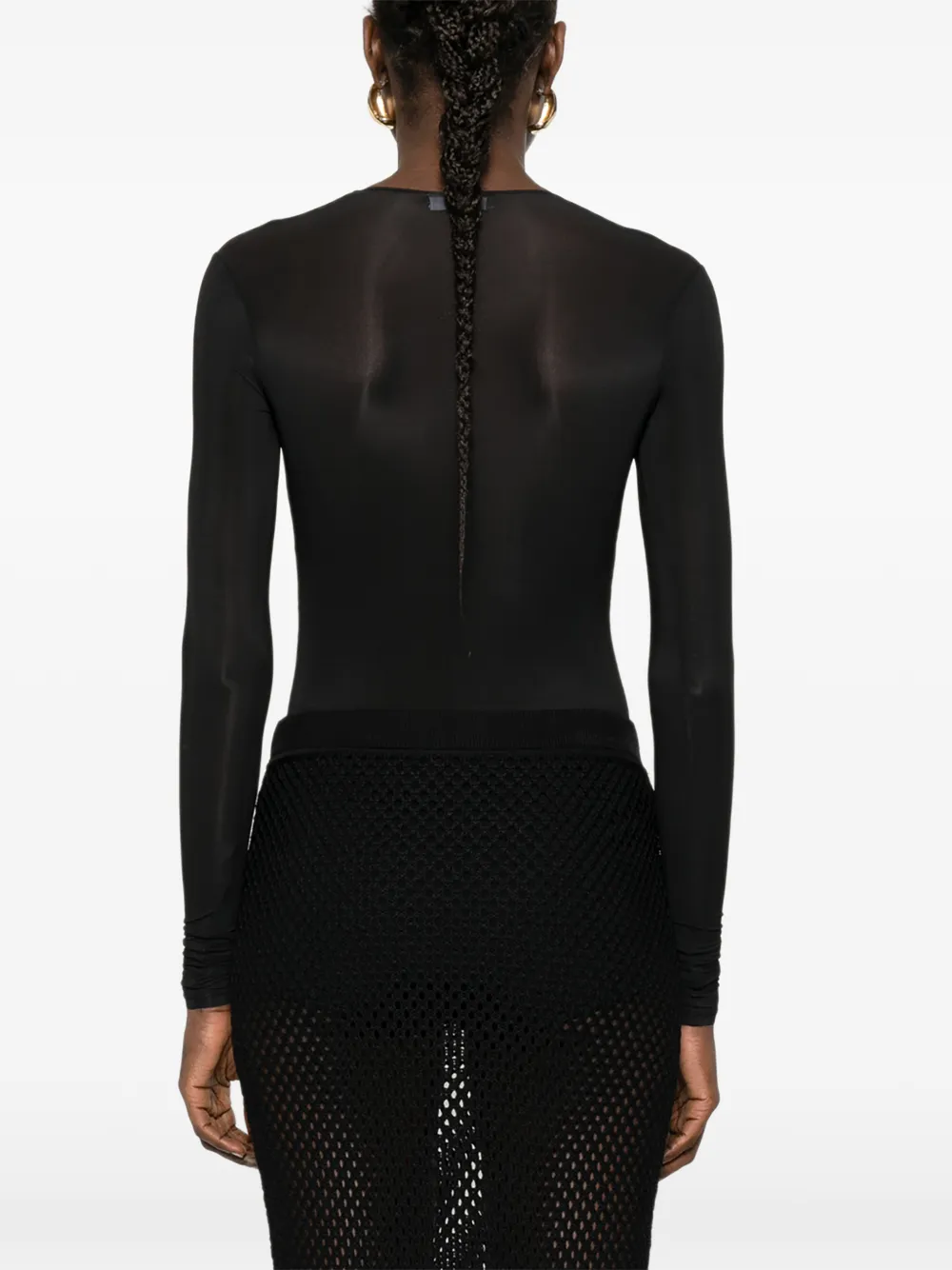 WARDROBE.NYC Doorzichtige body Zwart