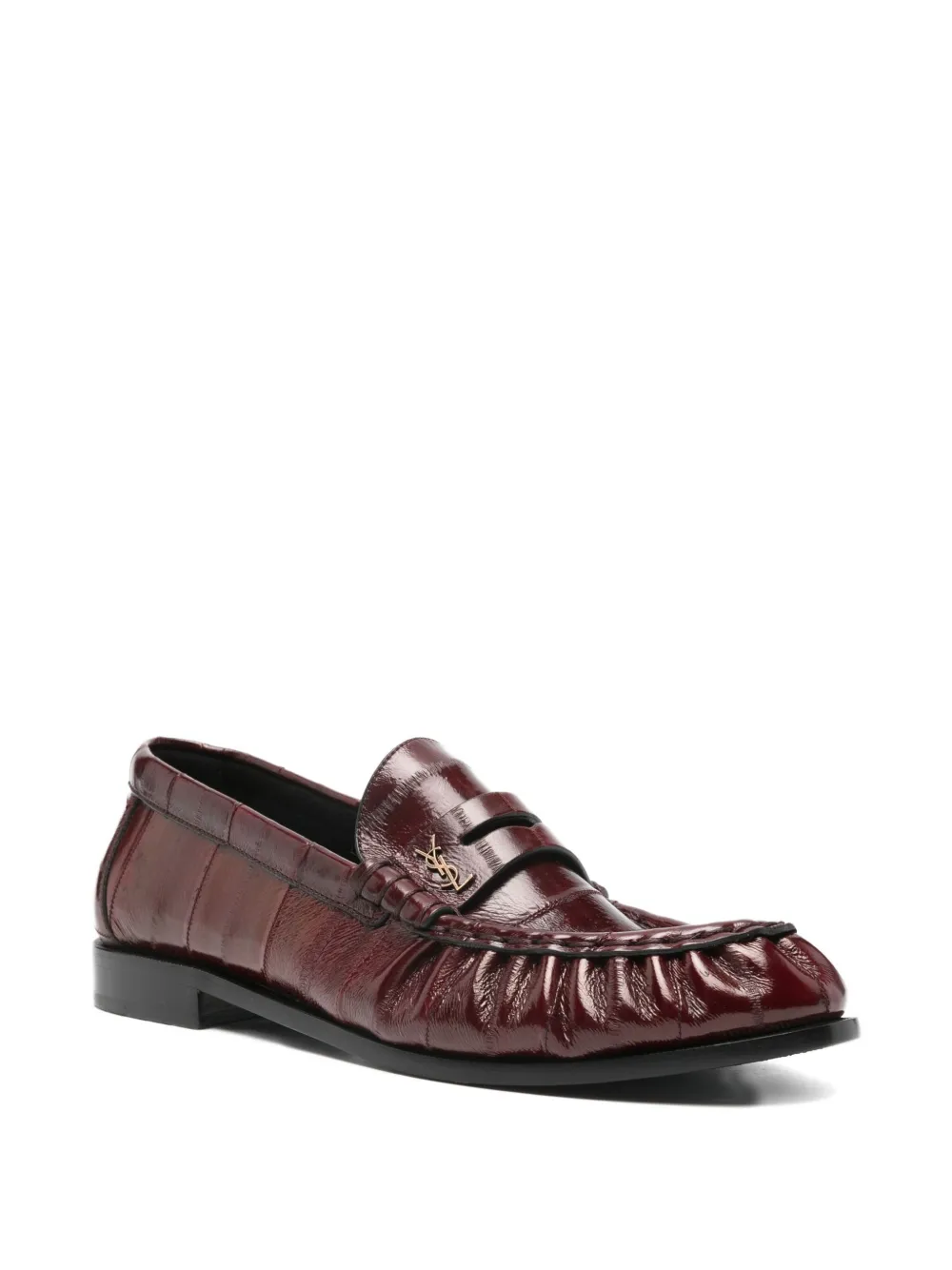 Saint Laurent Loafers met krokodillen-reliëf - Rood