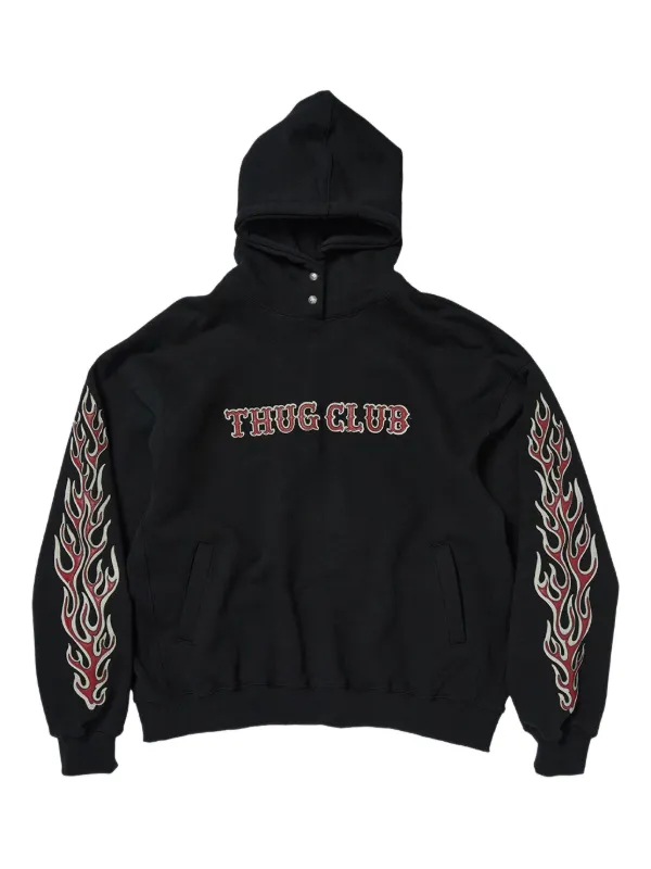 THUG CLUB graphic-print Hoodie | Black | FARFETCH TH