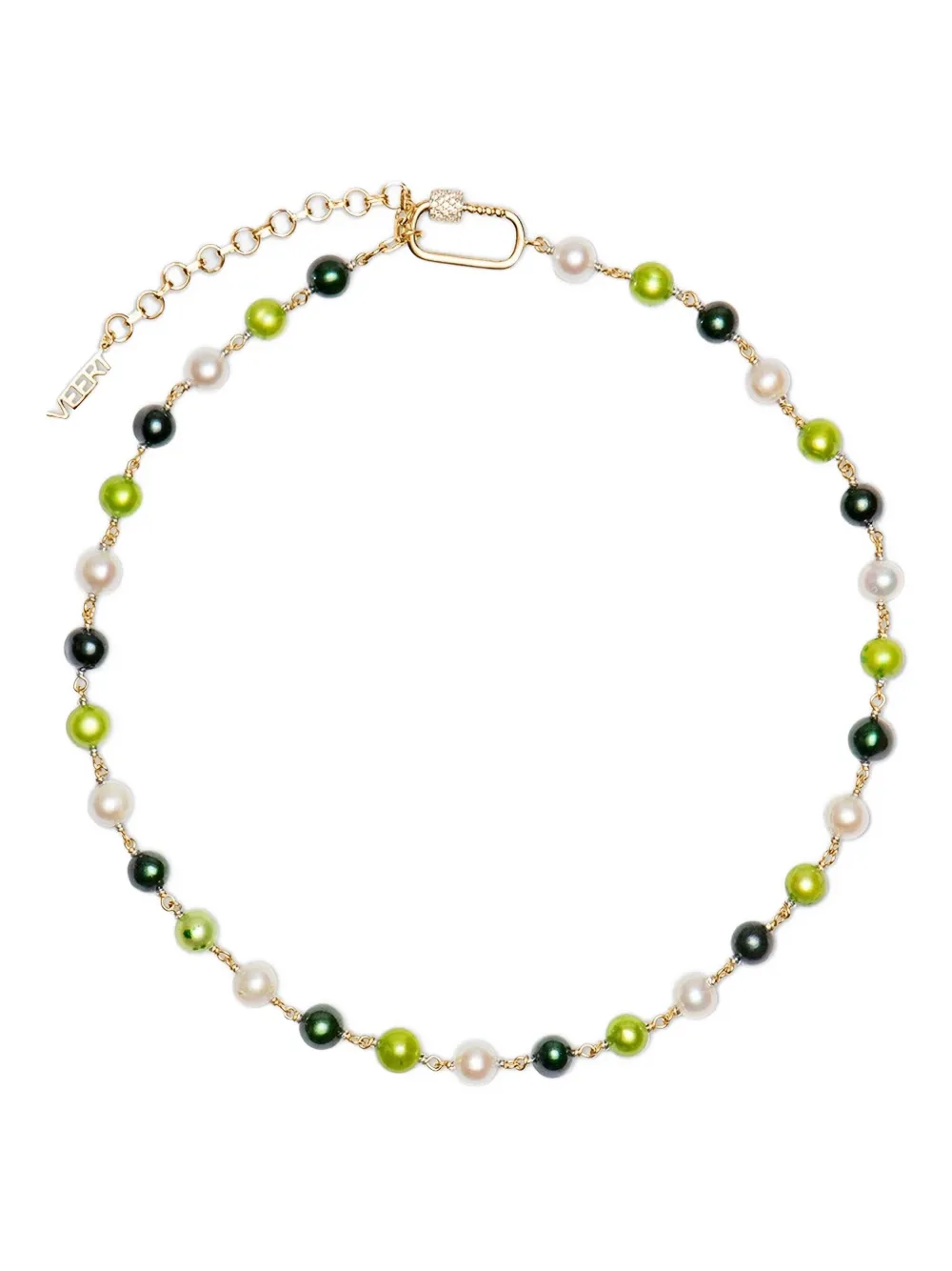 VEERT pearl-embellished necklace - グリーン VEERT pearl-embellished necklace - グリーン