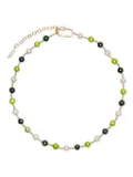 VEERT pearl-embellished necklace - Green
