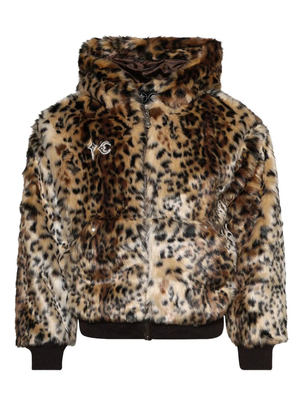 THUG CLUB animal-print hooded jacket - Nero