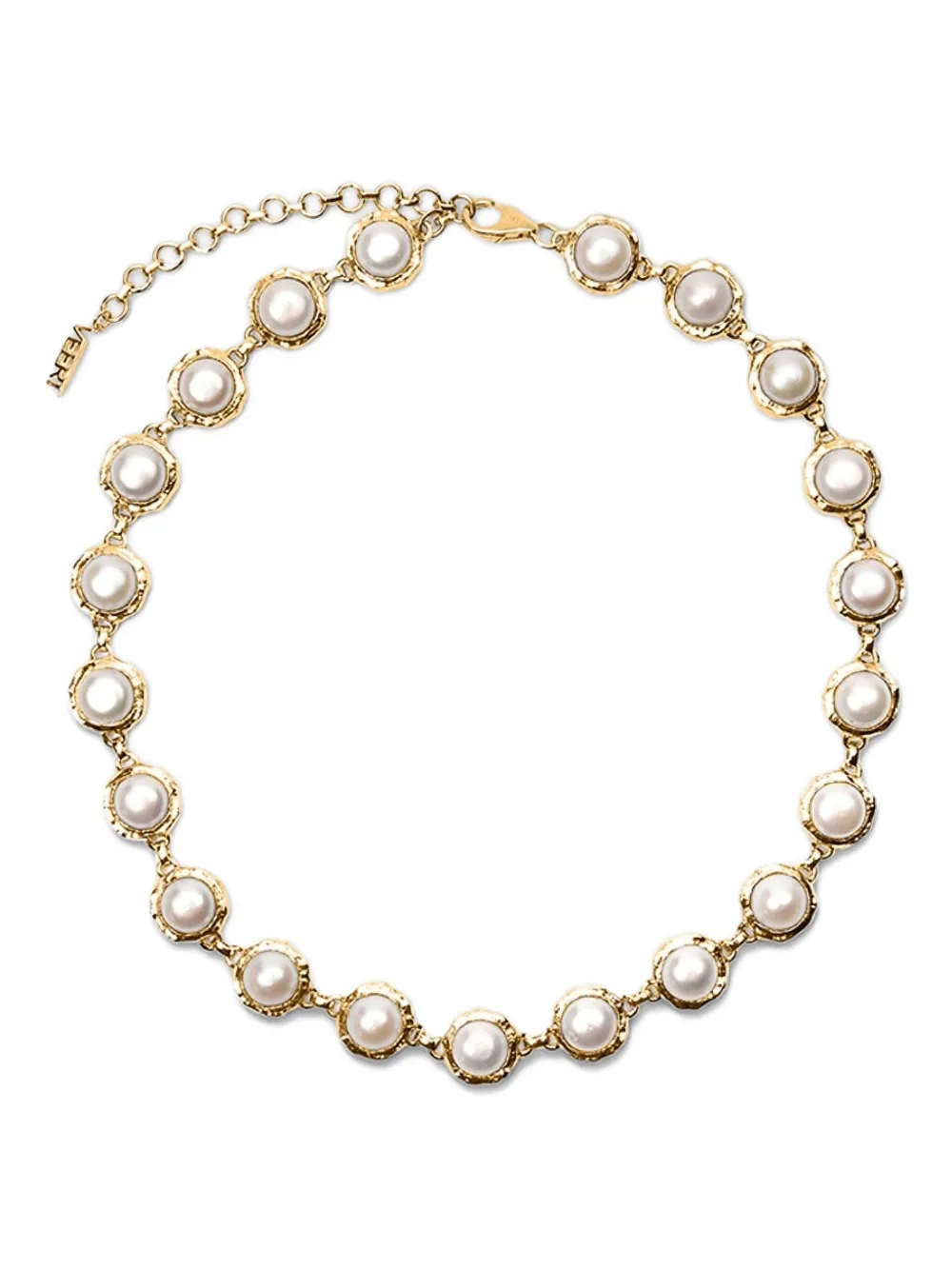 Veert The Pearl Circle Necklace In Gold