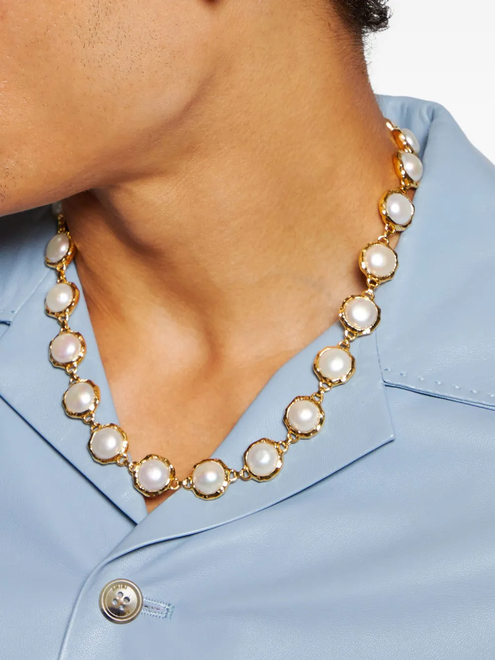 Veert The Pearl Circle Necklace In Gold