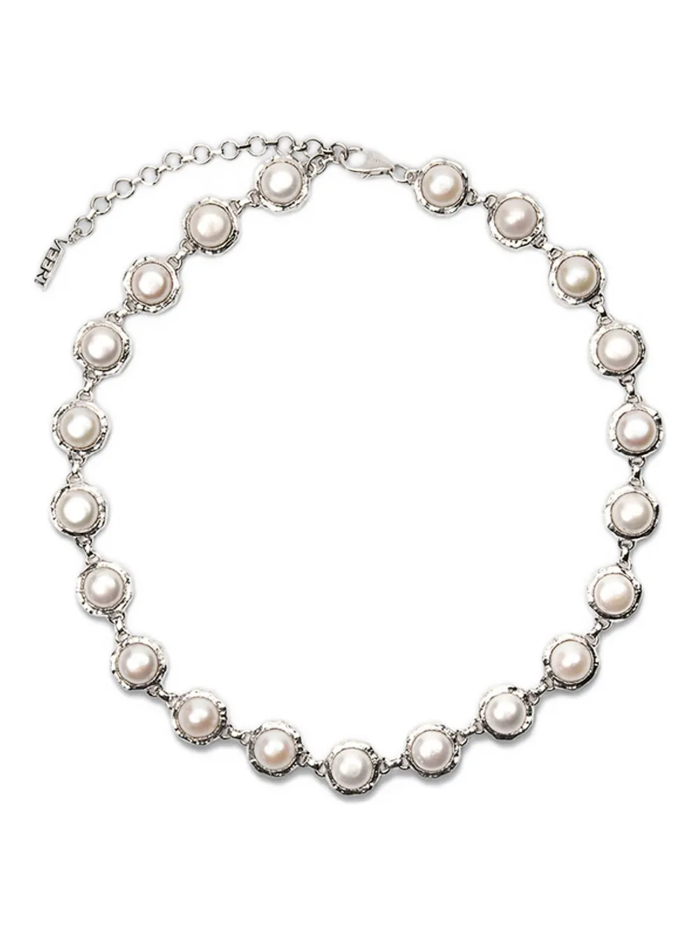 VEERT The Pearl Circle necklace | White | Image 1