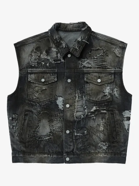 THUG CLUB buttoned gilet