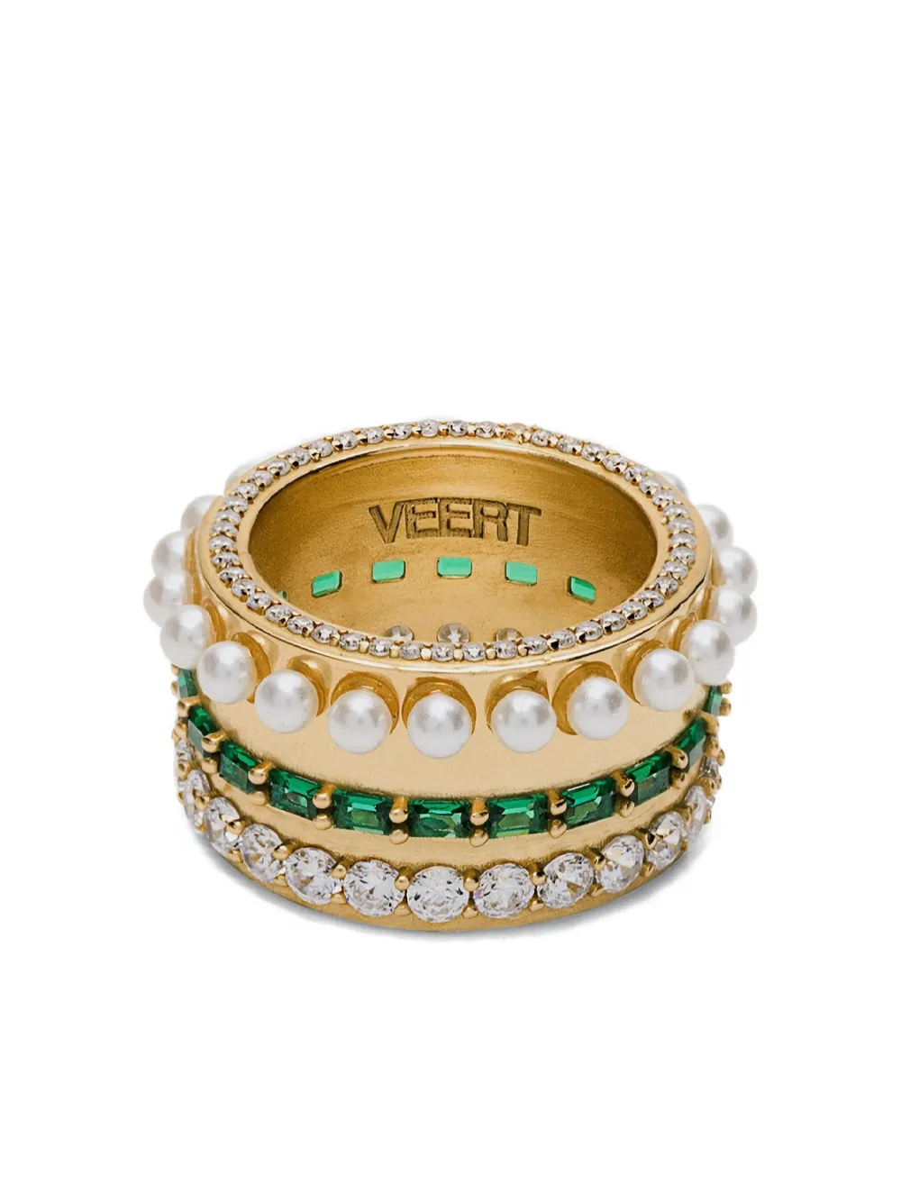 VEERT 18K yellow gold vermeil layered ring | Yellow | Image 1