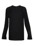 WARDROBE.NYC sheer split-cuff blouse - Black