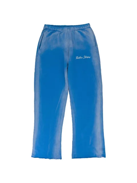 Thirteen Studios faded logo-print track pants