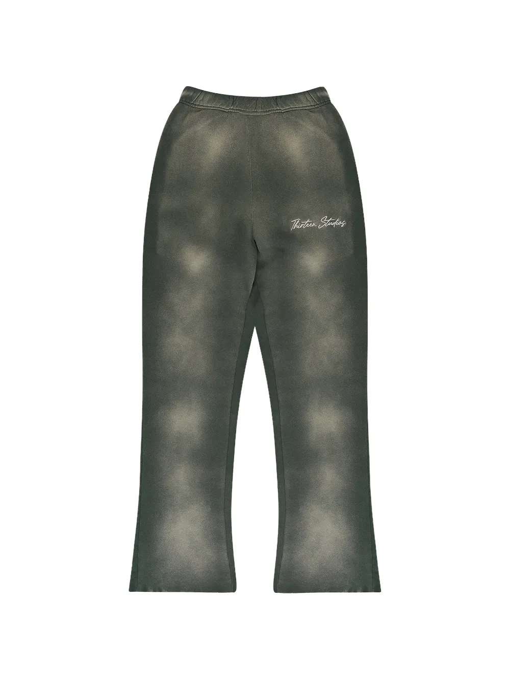 Thirteen Studios logo-detail faded track pants - Grün