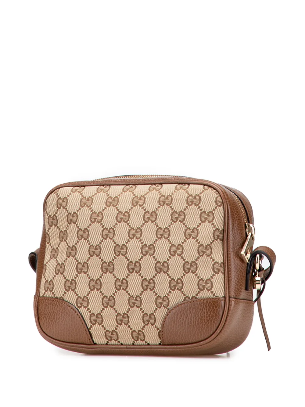 Pre-owned Gucci 2016-2025 Gg Canvas Bree Crossbody Bag In Brown
