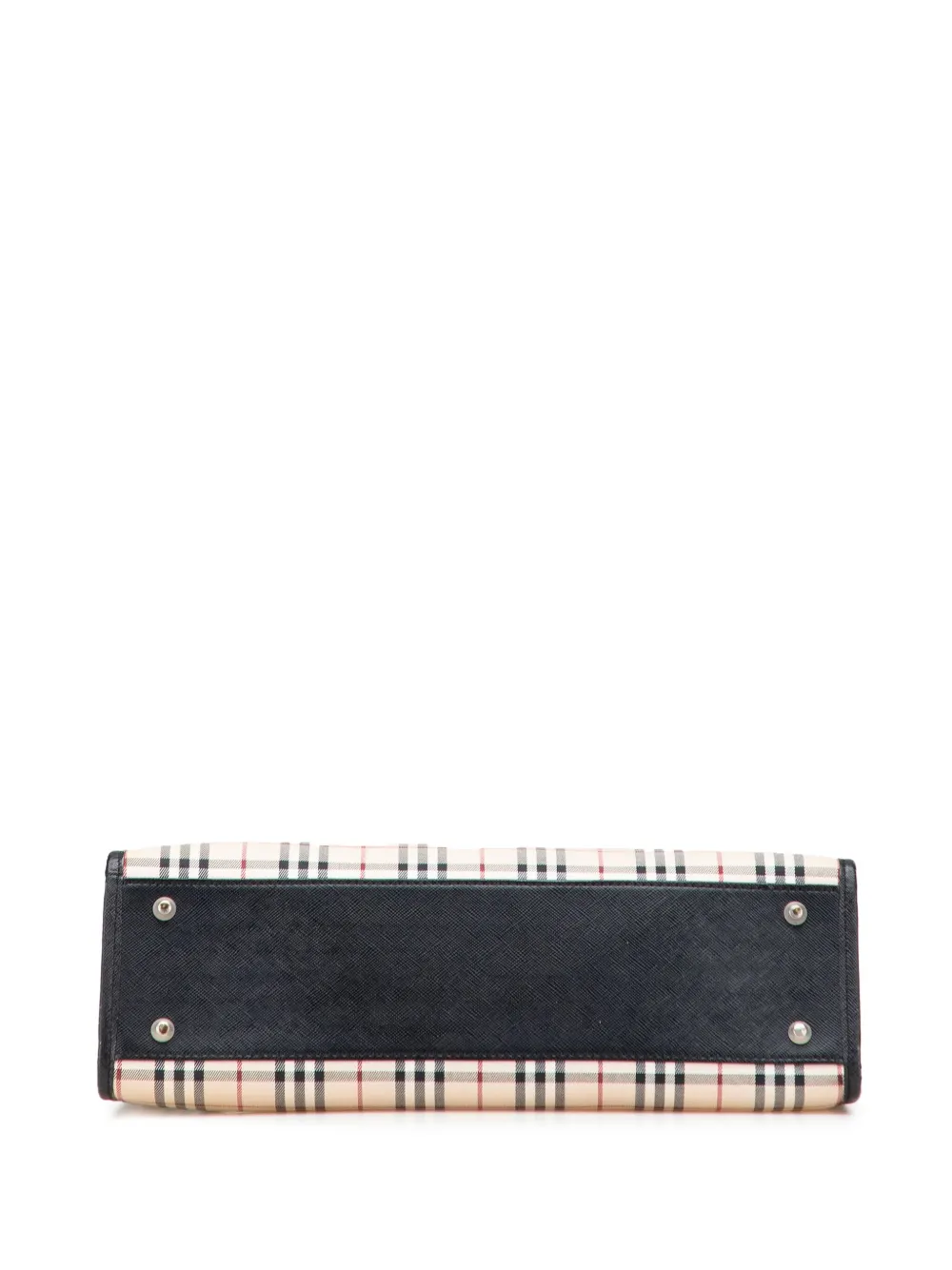 Pre-owned Burberry 2000-2017 House Check Canvas Handbag In Brown