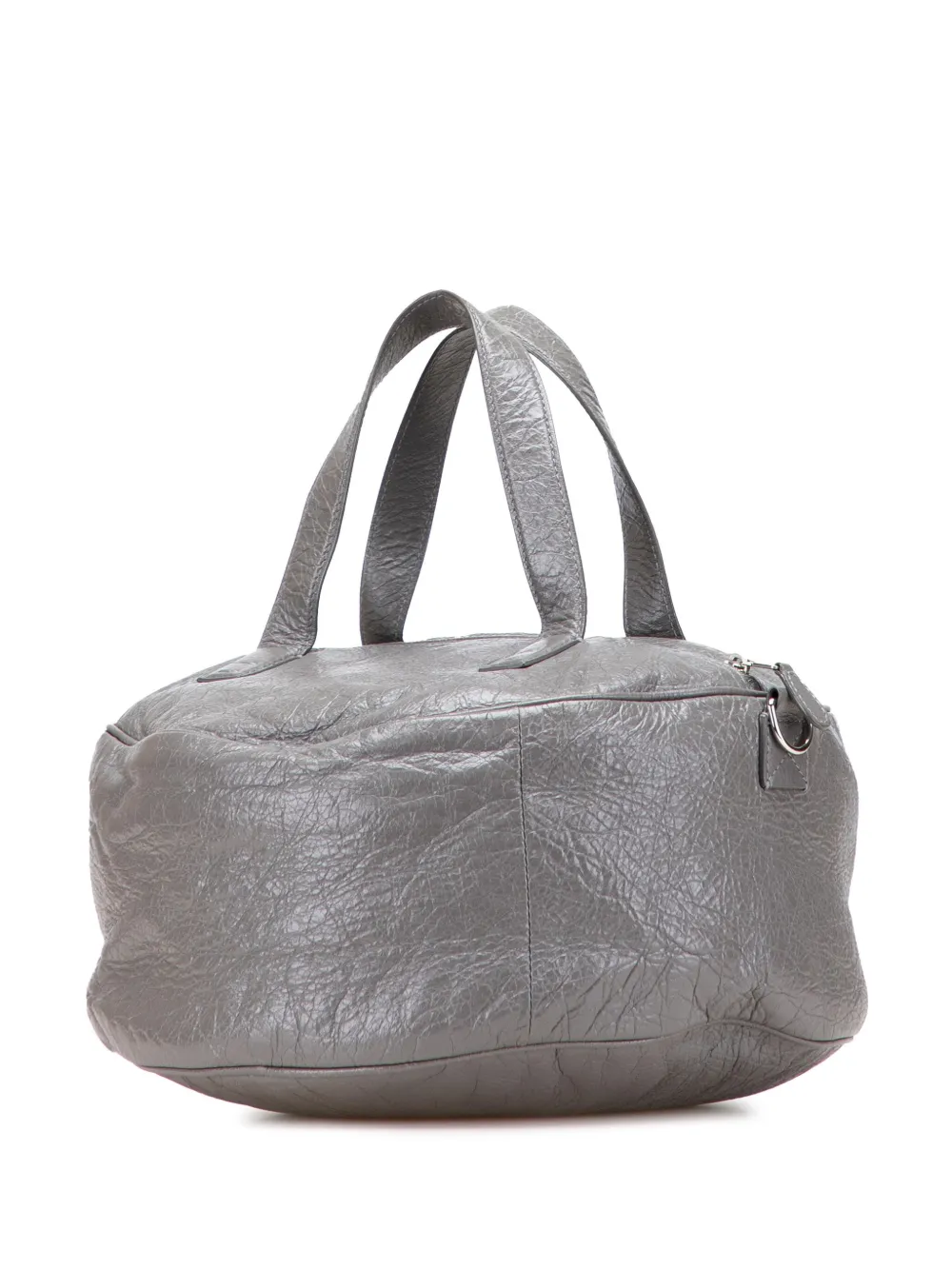 Pre-owned Balenciaga 2017 Leather Arena Air Hobo Satchel In Gray