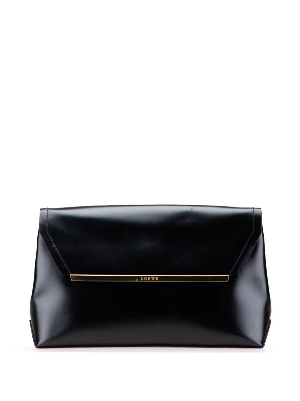 Loewe Pre-Owned 1990-2025 レザー ロゴ クラッチバッグ