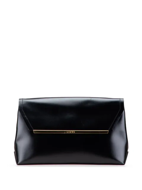 Loewe Pre-Owned 1990-2025 Leather Logo clutch bag