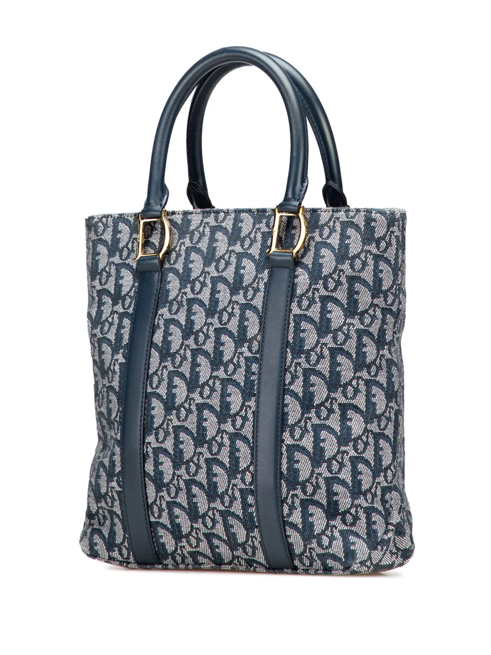 Pre-owned Dior 2001 Issimo Trotter Canvas Tote Bag In Blue