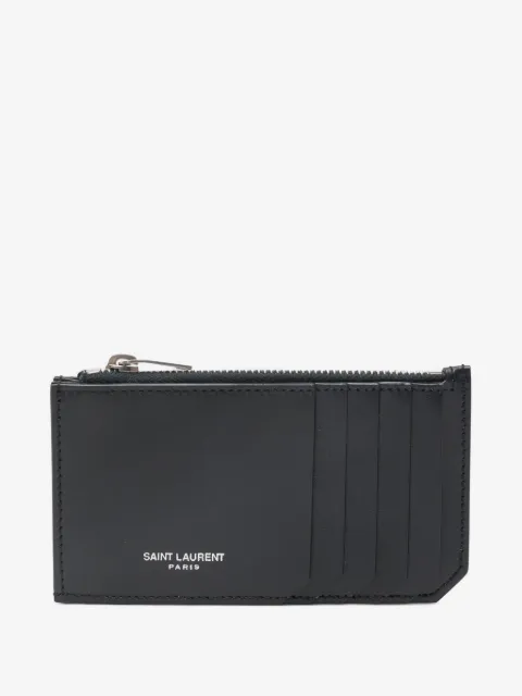 Saint Laurent tarjetero con cierre en el tope