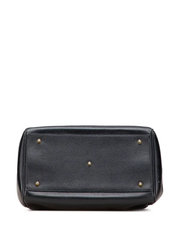 バッグ Vtg Burberrys Boston Bag Black Leather Burberry Boston Bag - Etsy