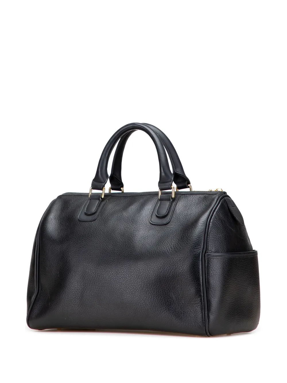 バッグ Vtg Burberrys Boston Bag Black Leather Burberry Boston Bag | The Little Purse