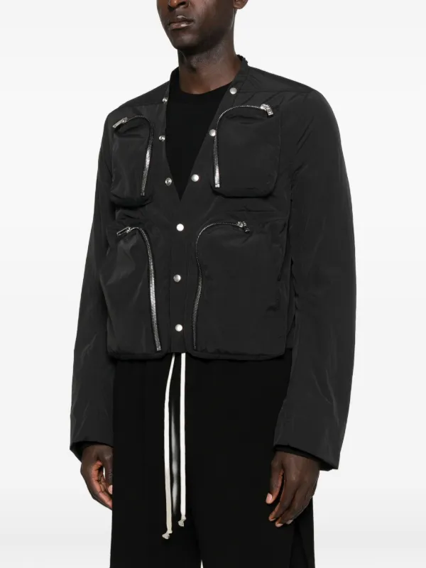 ジャケット・アウター Rick Owens Splintered Panel Jacket 50 Rick Owens マルチポケット ジャケット | ブラック | FARFETCH JP