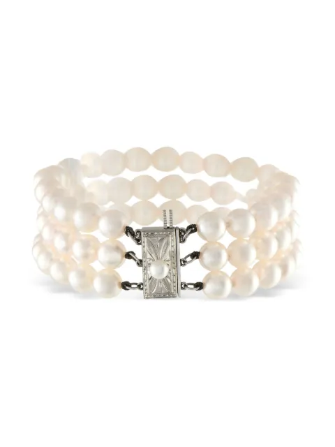Mikimoto 14K white gold pearl bracelet