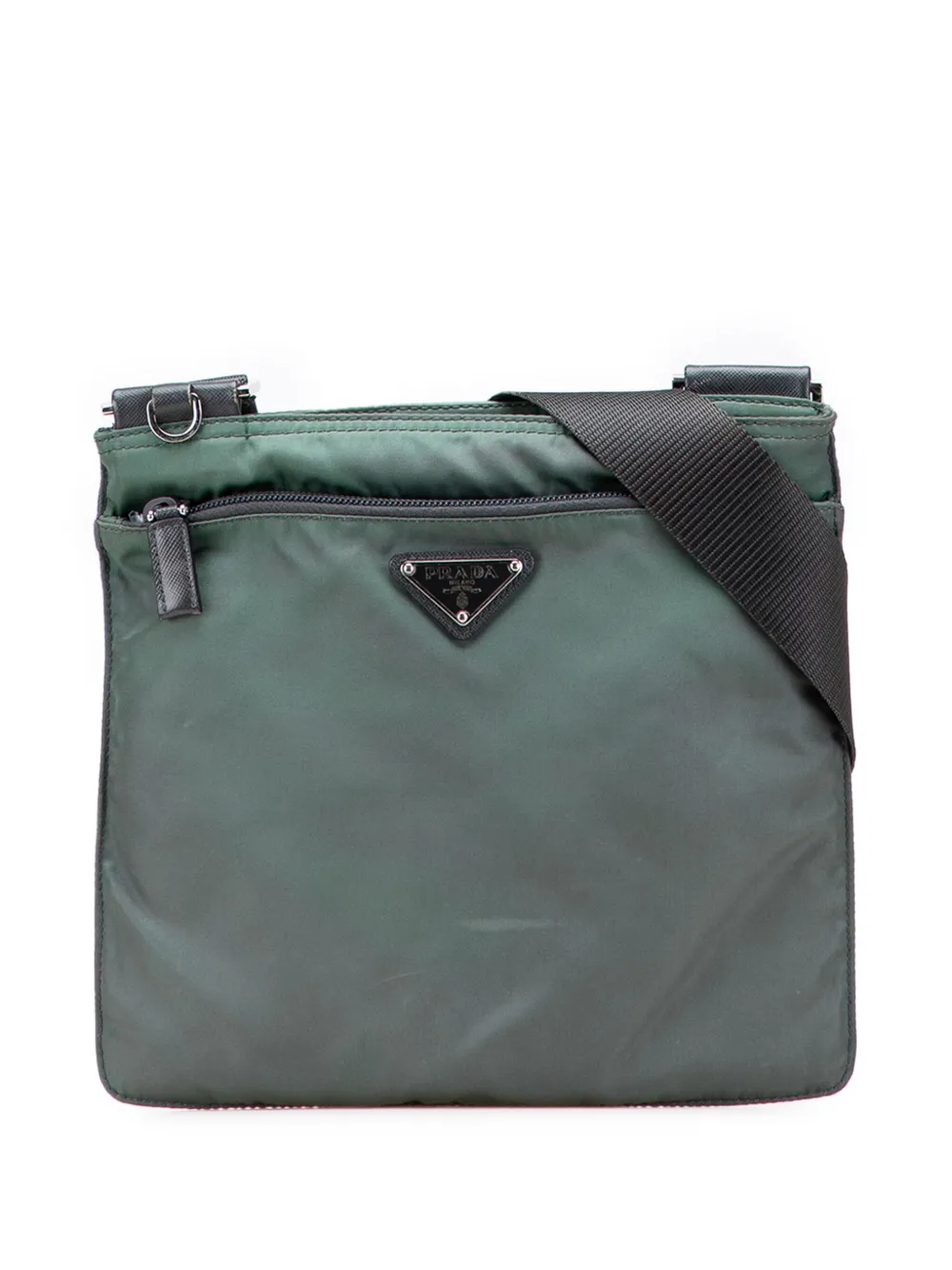Prada Pre-Owned 2013-2025 テスート ジップトップ ショルダーバッグ - グリーン Prada Pre-Owned 2013-2025 テスート ジップトップ ショルダーバッグ - グリーン