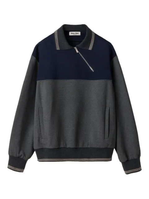 Miu Miu polo-neck zipped sweatshirt
