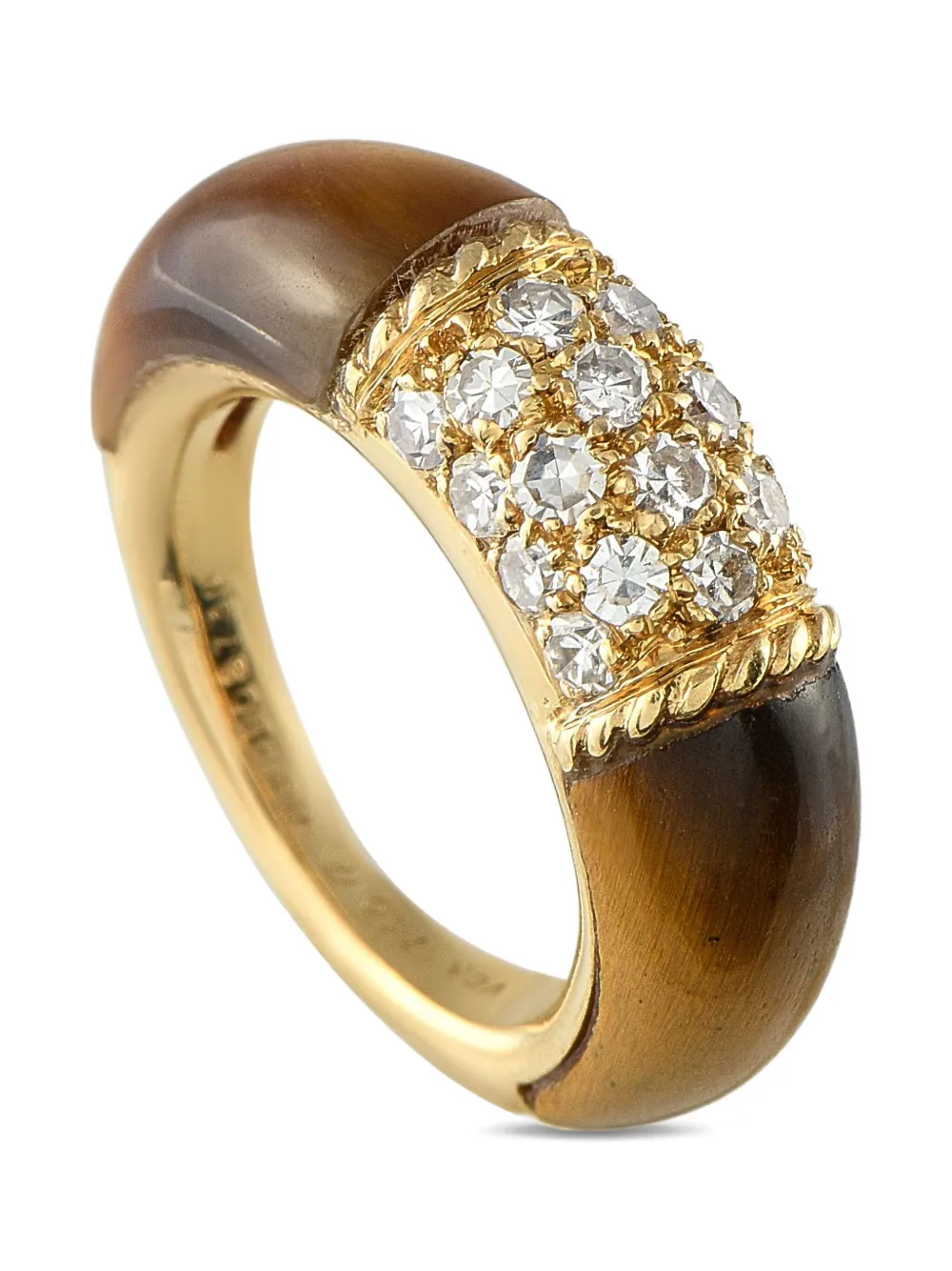Van Cleef & Arpels 18K yellow gold Philippine diamond and tiger eye ring | Gold | Image 1