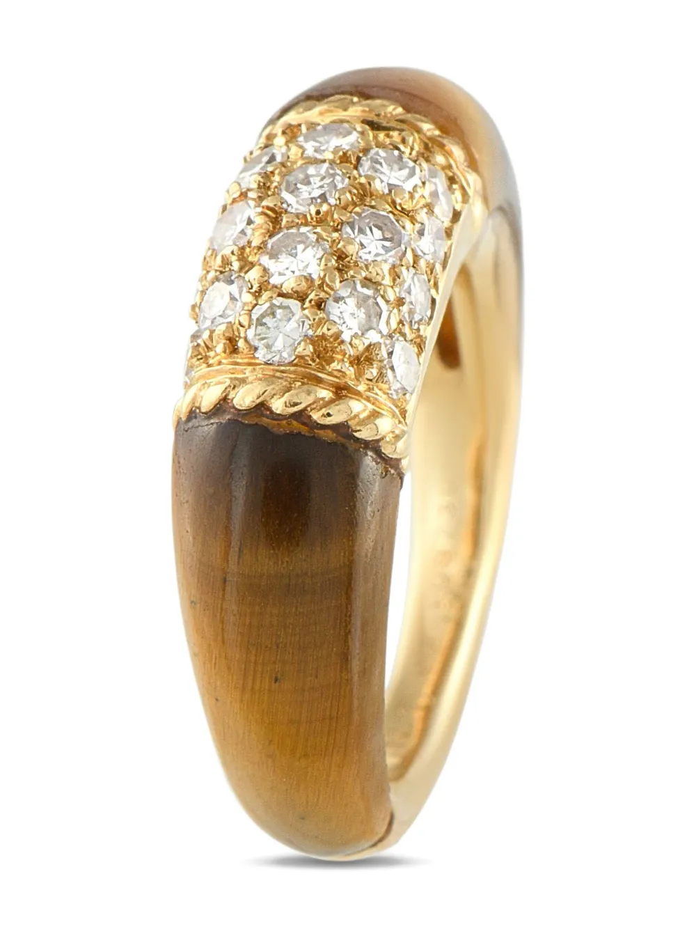 Van Cleef & Arpels 18K yellow gold Philippine diamond and tiger eye ring | Image 2