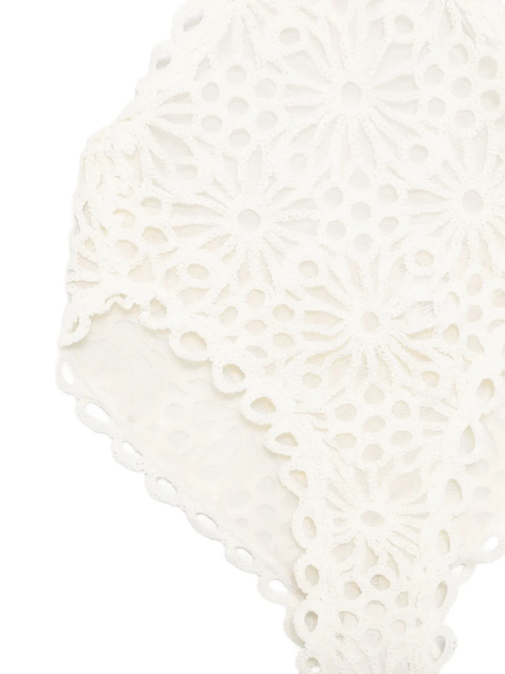 Norma Kamali Badpak met bloemenkant Beige