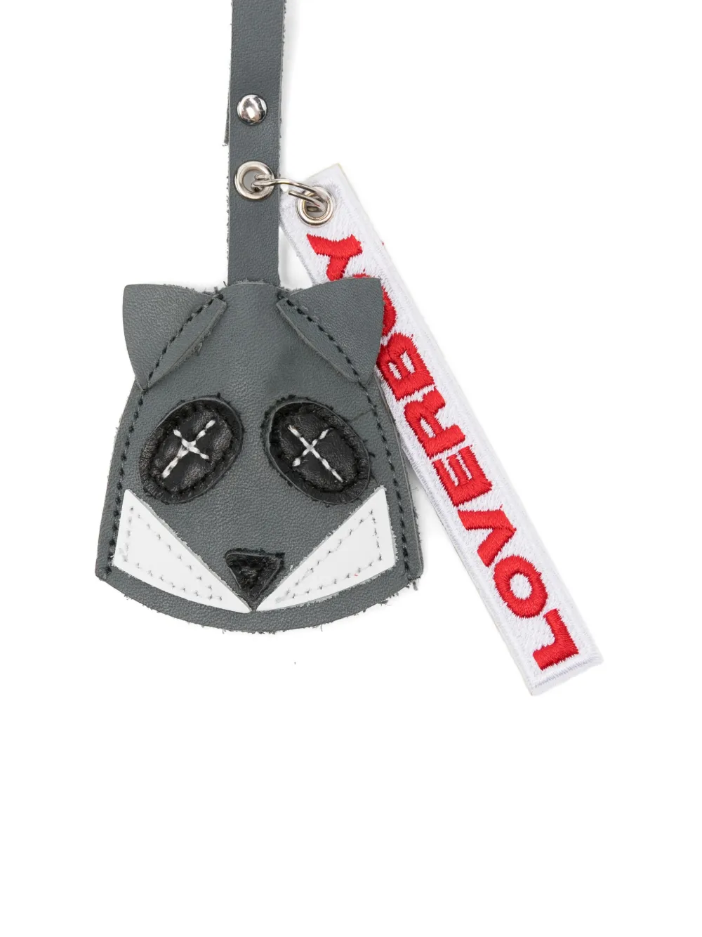 Charles Jeffrey Loverboy Leather Charm In Gray