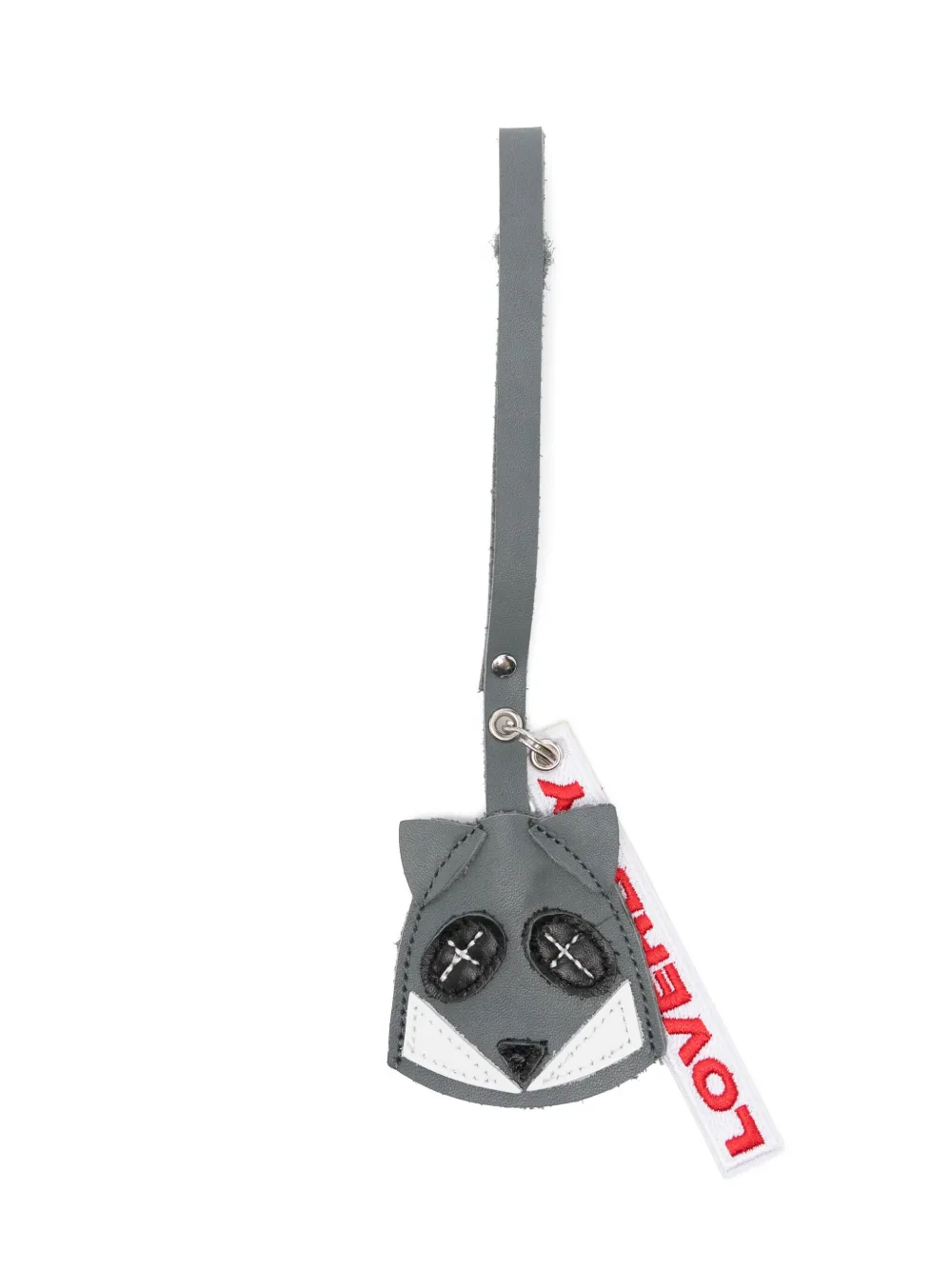 Charles Jeffrey Loverboy Leather Charm In Gray
