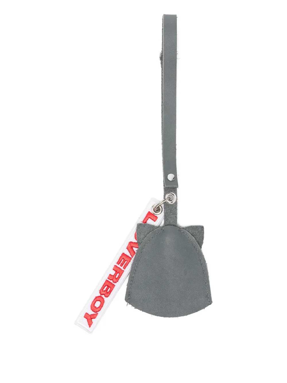 Charles Jeffrey Loverboy Leather Charm In Gray