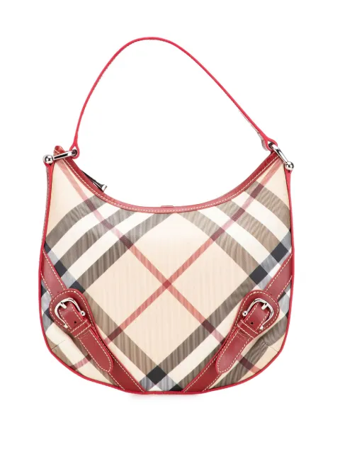 Burberry Pre-Owned 2000-2017 Supernova Check Coated Canvas Larkin hobo bag