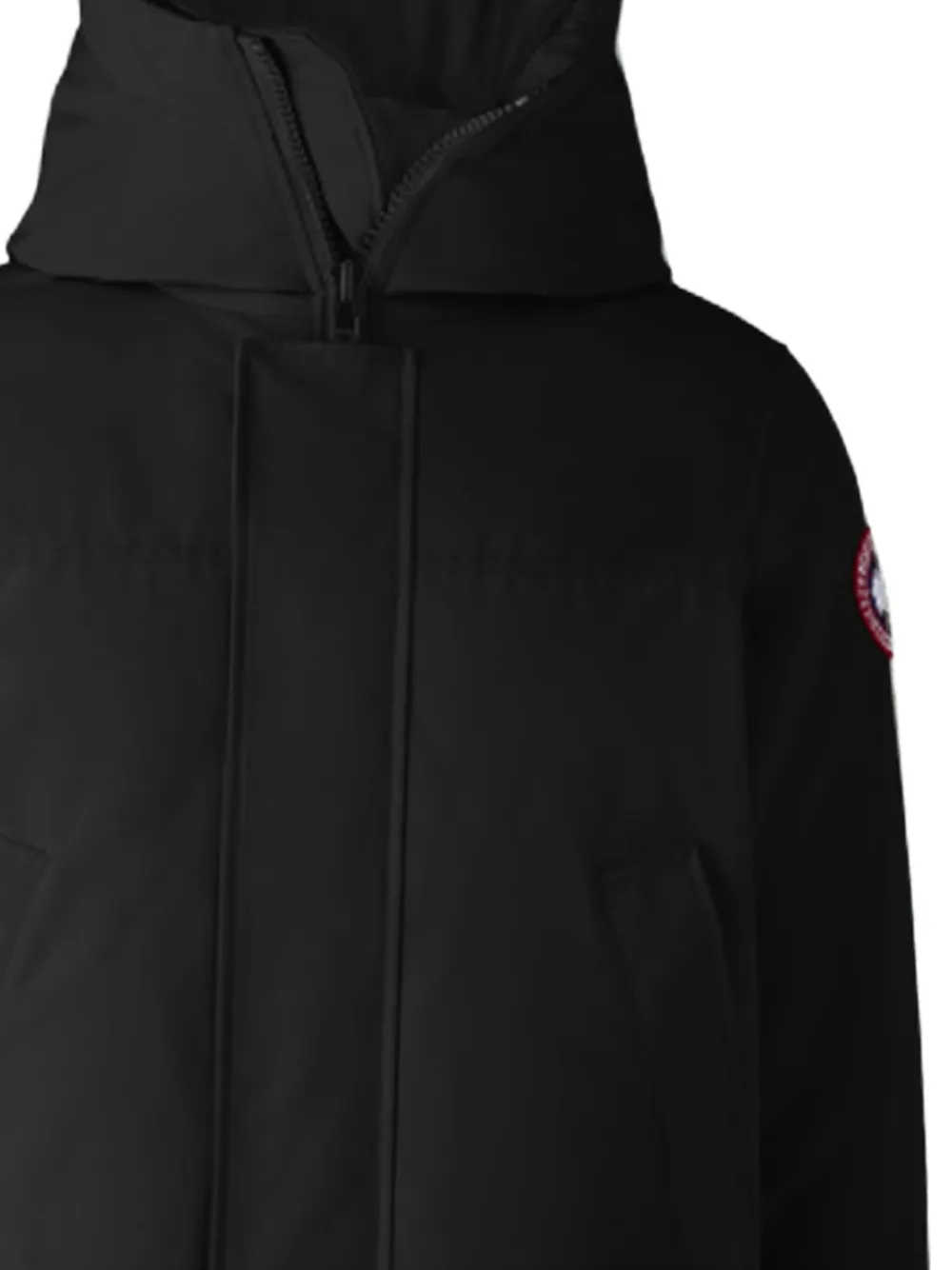 Canada Goose logo-patch coat - Zwart