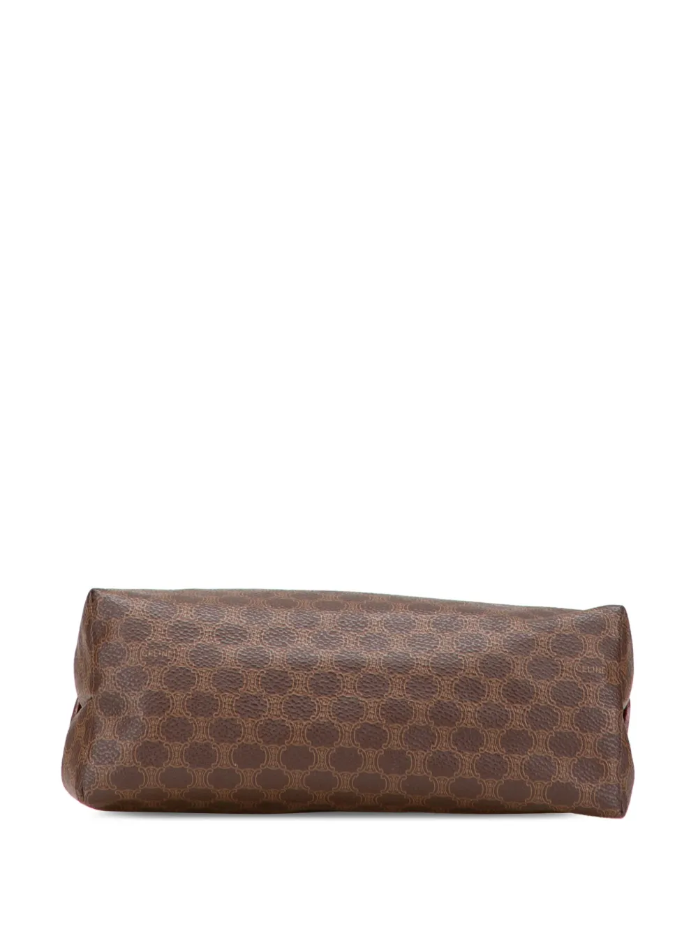 Pre-owned Celine 20th Century Macadam Coated Canvas Clutch Bag In Brown