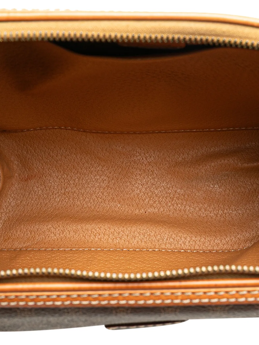 Pre-owned Celine 20th Century Macadam Coated Canvas Clutch Bag In Brown