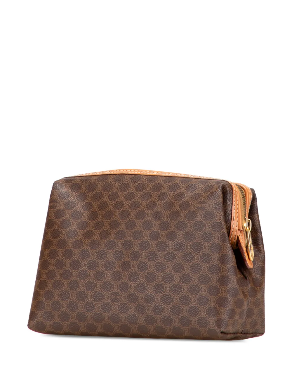Pre-owned Celine 20th Century Macadam Coated Canvas Clutch Bag In Brown