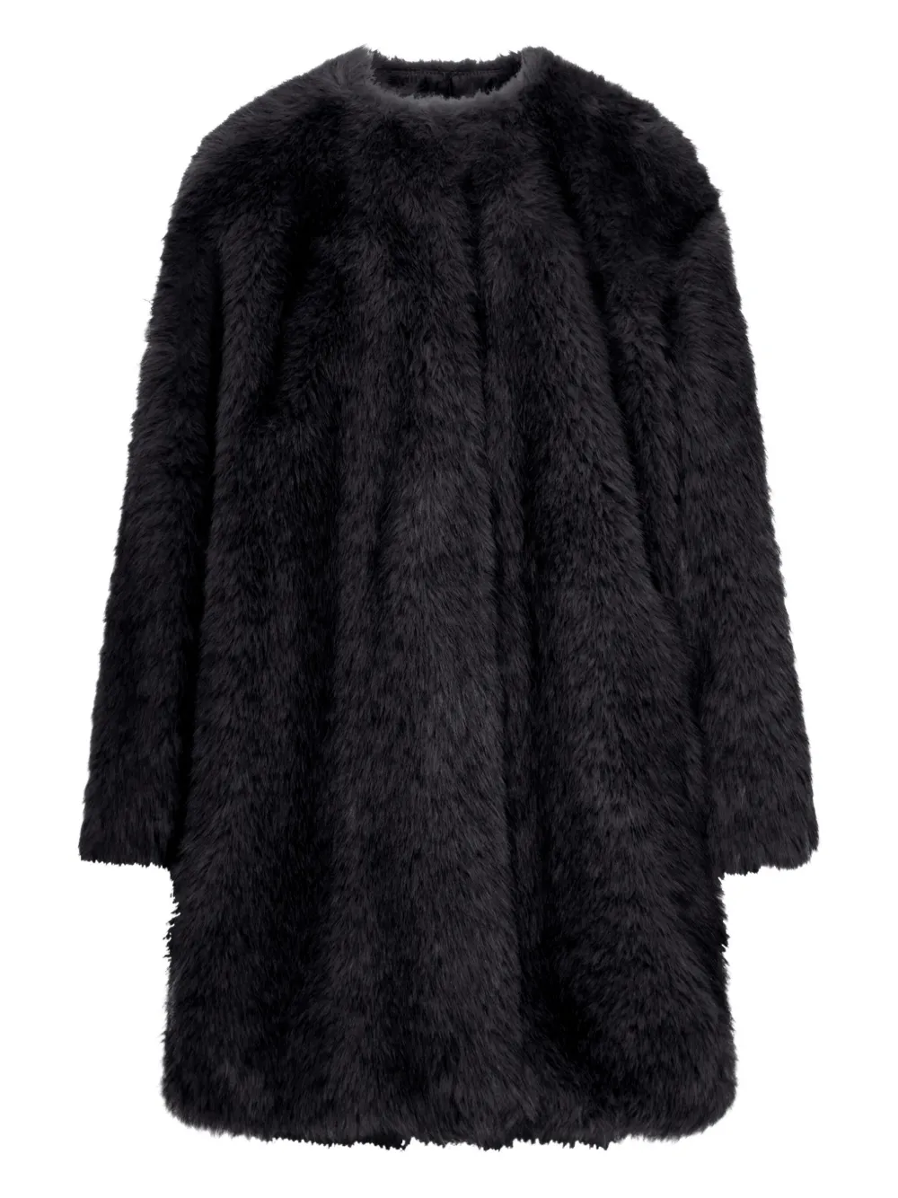 Max Mara Jas van imitatiebont Zwart