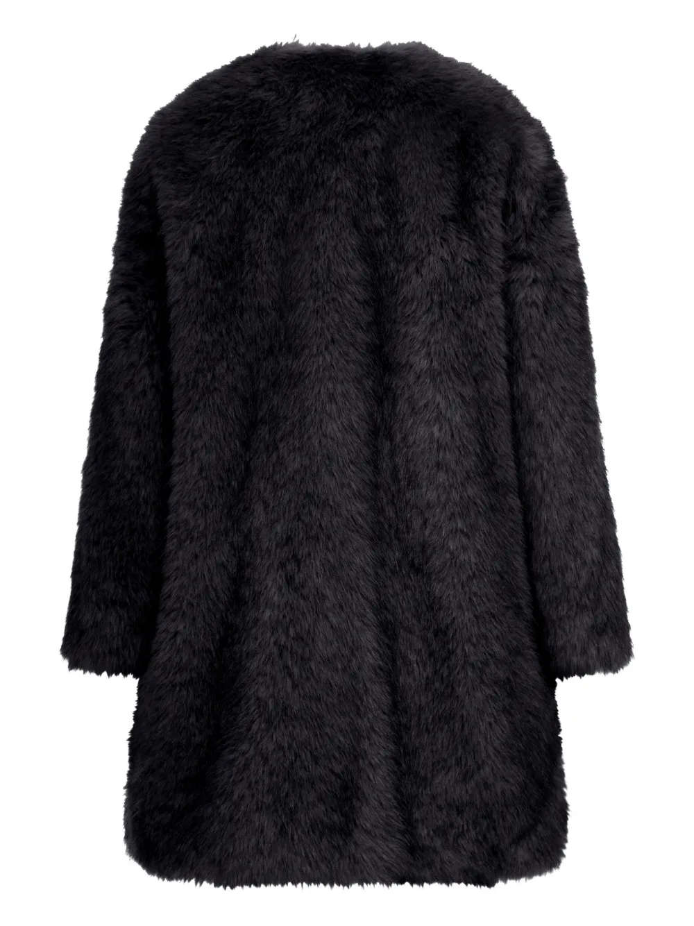 Max Mara Jas van imitatiebont Zwart