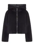 Max Mara hooded zip-up jacket - Black